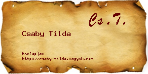 Csaby Tilda névjegykártya