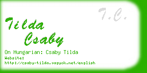 tilda csaby business card
